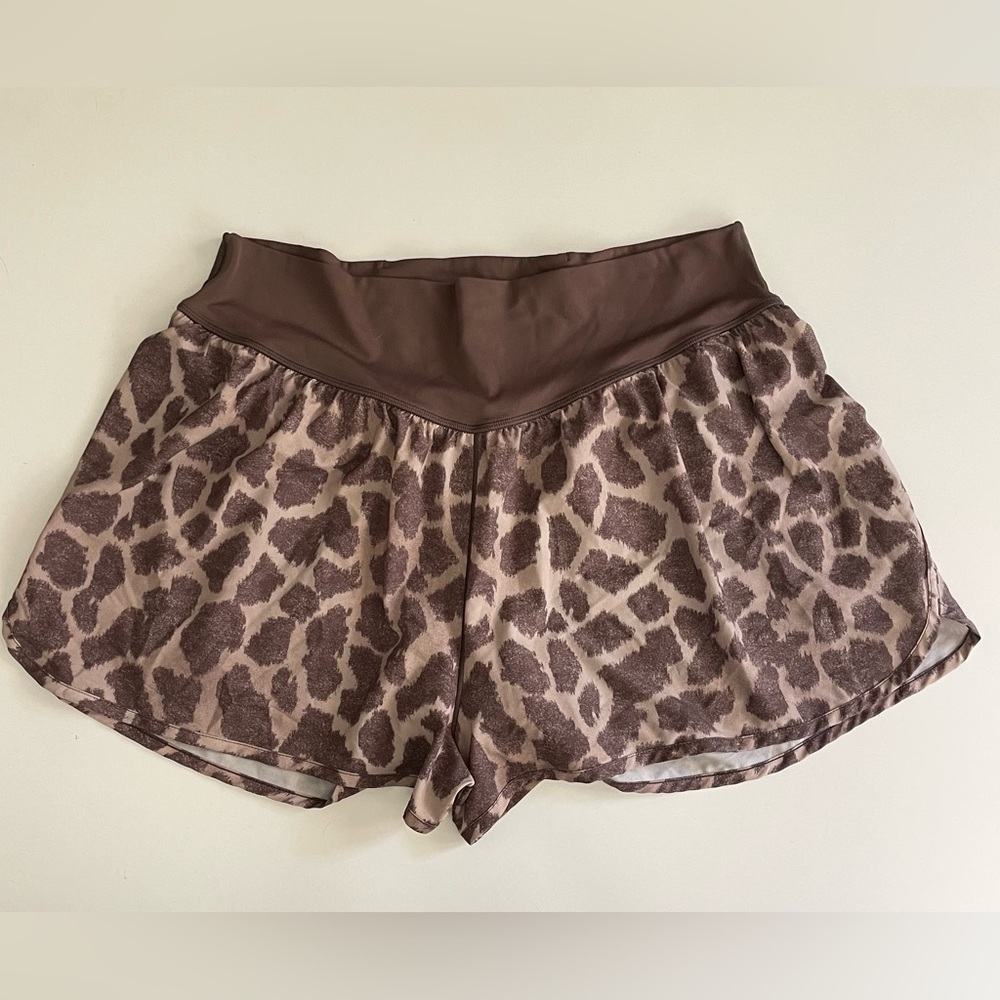 Aerie Offline Leopard Print Athletic Gym Shorts Size XL